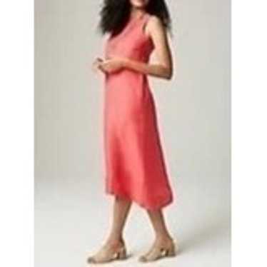 J. Jill XL Linen Blend Elliptical-Hem A-Line Midi… - image 1