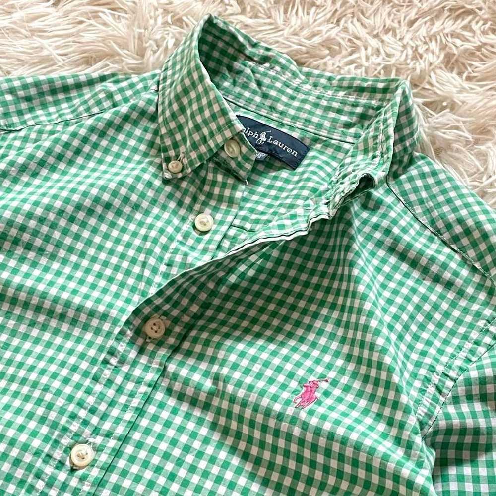 Ralph Lauren shirt Gingham BD M (10-12) - image 2