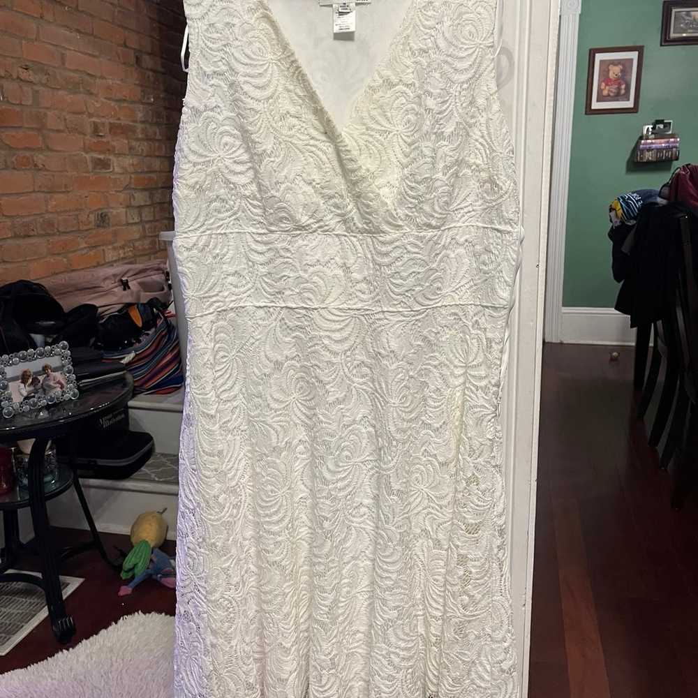 Studio One White Lace Dress Size 16 - image 2