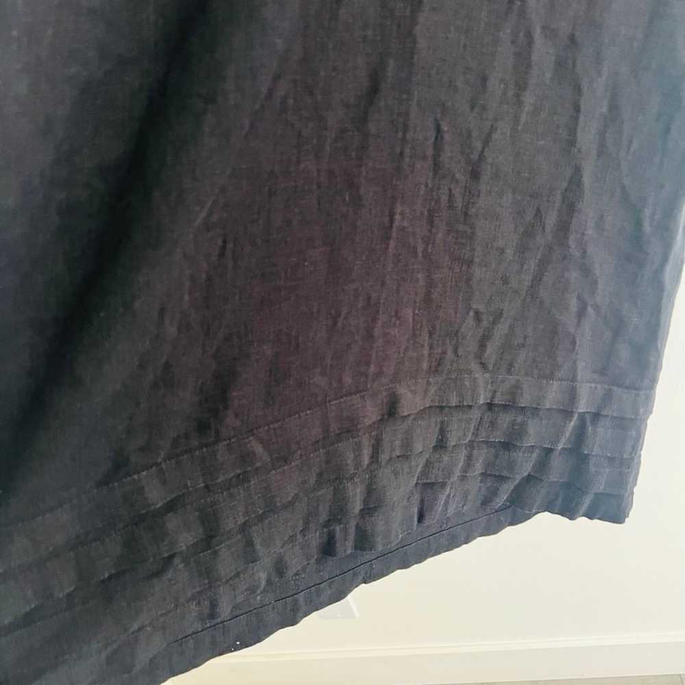 Nicole Miller Original Black Linen Cotton Flutter… - image 3