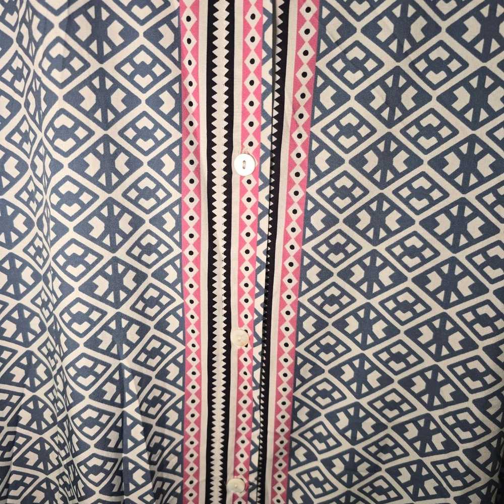 NWOT Graphic Print Button Up Collared Maxi with P… - image 5