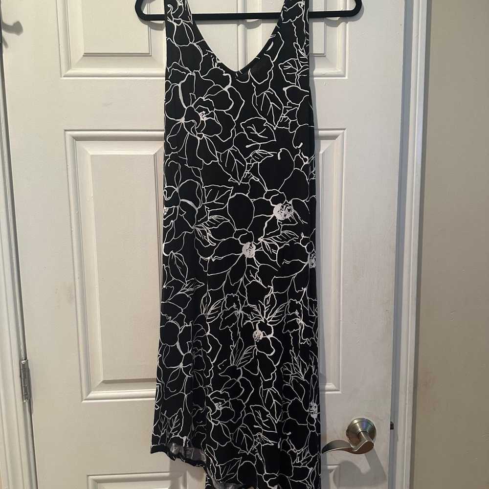 MARC New York Black Floral Pattern Dress Size XL - image 1