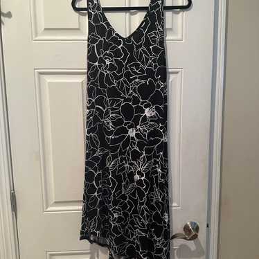 MARC New York Black Floral Pattern Dress Size XL - image 1