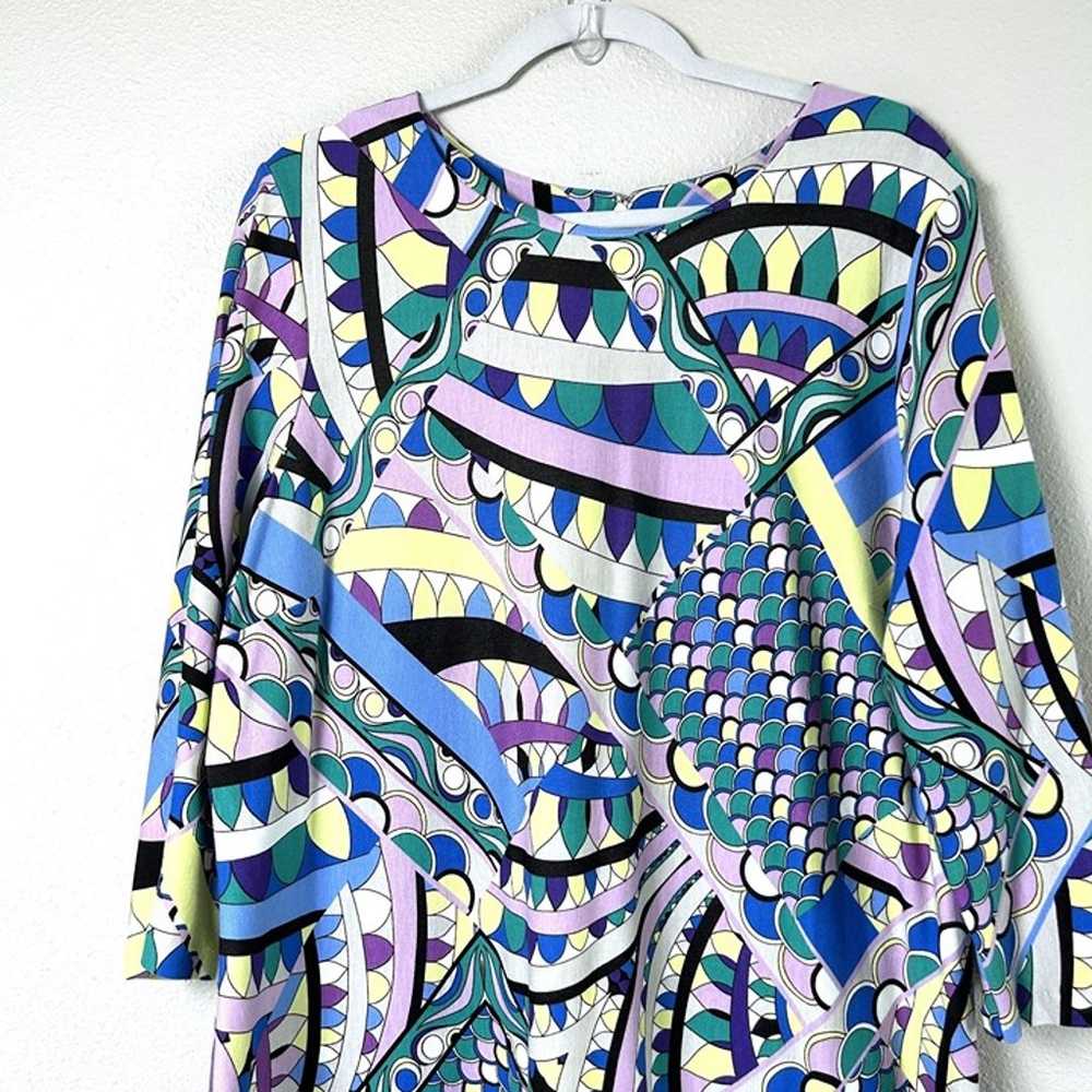 Chicos Dress Size XL 3 Purple Blue Abstract Geome… - image 2