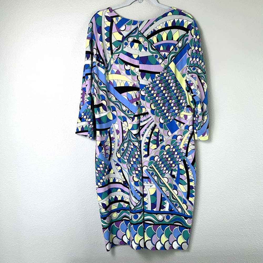 Chicos Dress Size XL 3 Purple Blue Abstract Geome… - image 3