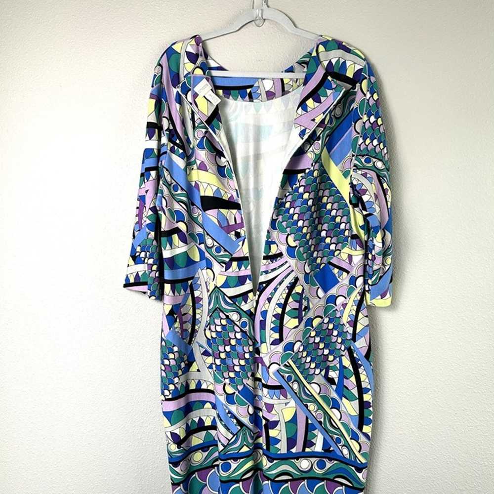 Chicos Dress Size XL 3 Purple Blue Abstract Geome… - image 4