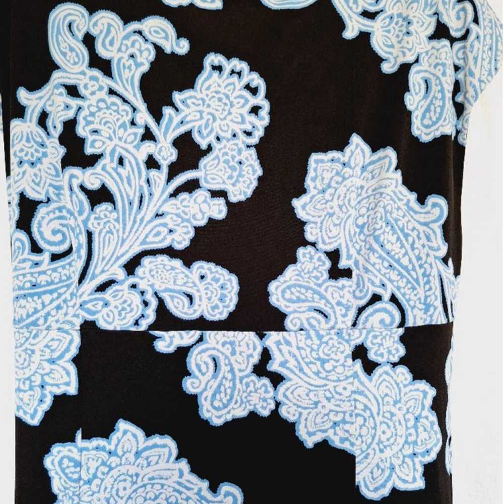 Women's Croft & Barrow XL Black Blue floral stret… - image 4