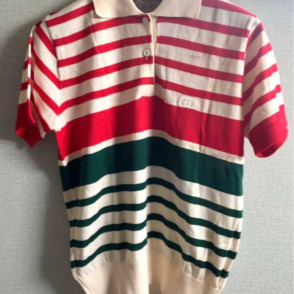 Old Gucci short-sleeve polo shirt, vintage, made … - image 1