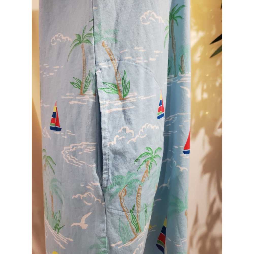 Lands End Sailboat Sleeveless Palm Tree Dress Siz… - image 6