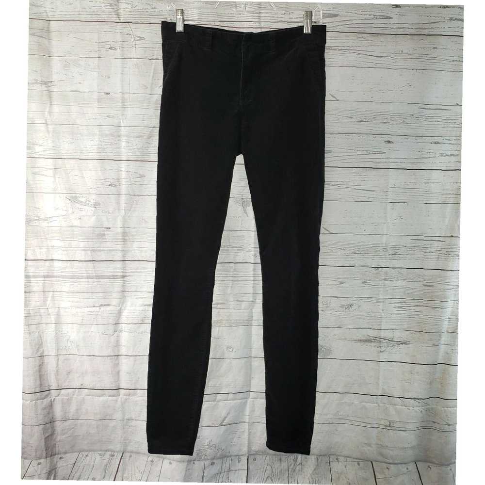 Vintage Solid Velvet Mid Rise Women's Skinny Trou… - image 1