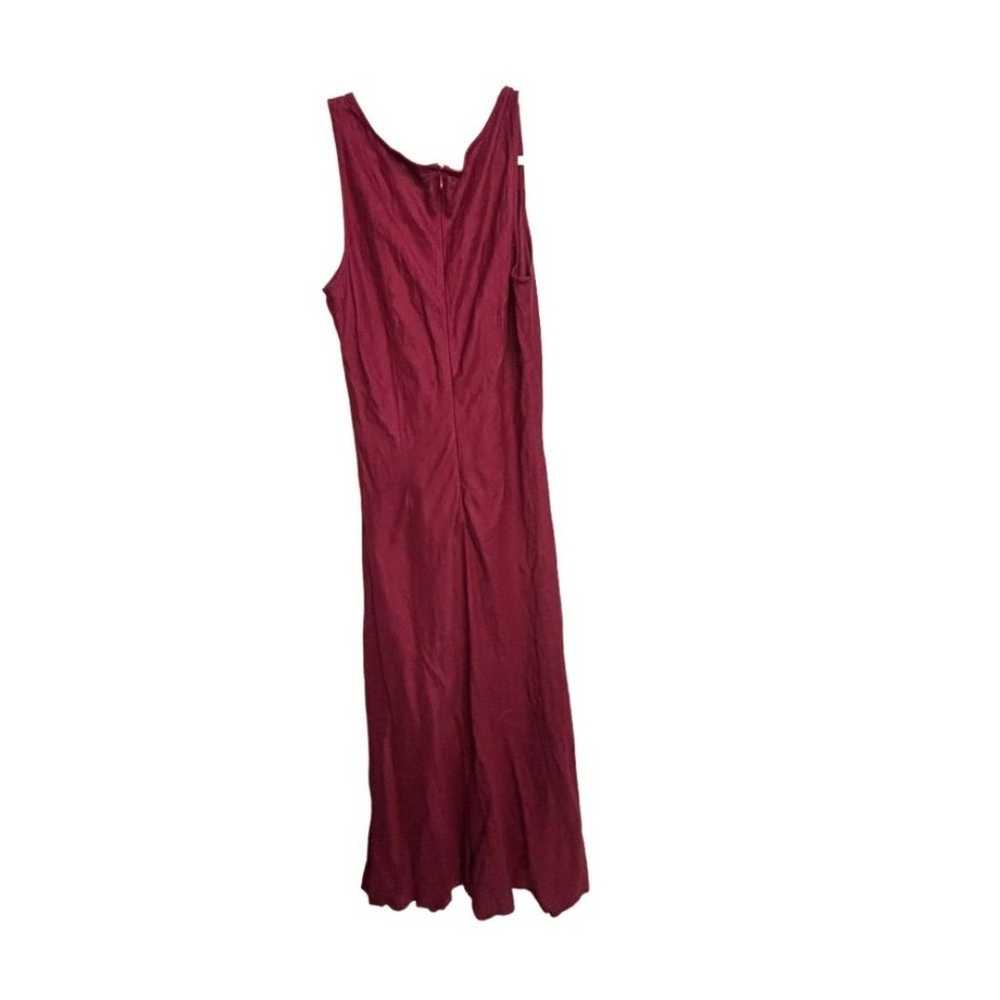 Spiegel 100% Linen Dress 16 Long Maxi Dark Pink S… - image 2