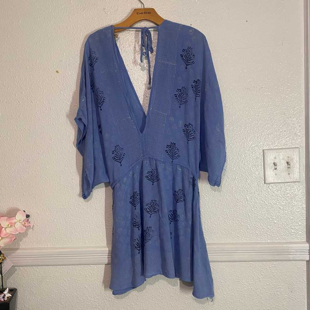 Beach By Exist dress tunic Blue and white floral … - image 3