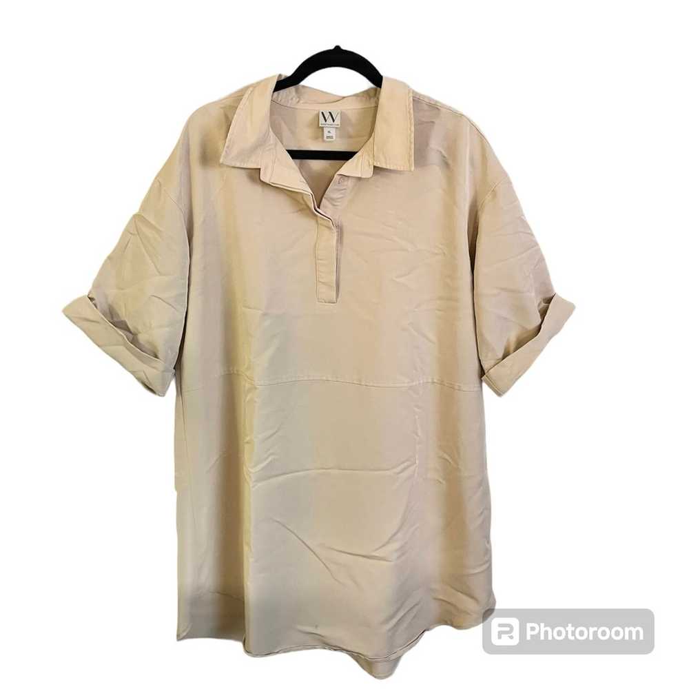 Worthington beige shirt dress, XL - image 2