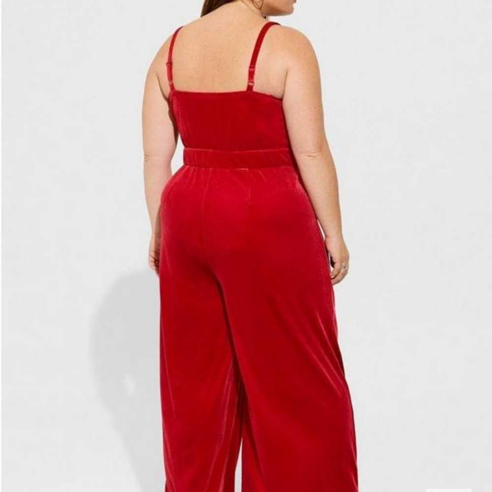 Torrid Velvet Wide Leg Jumpsuit 2X - image 2