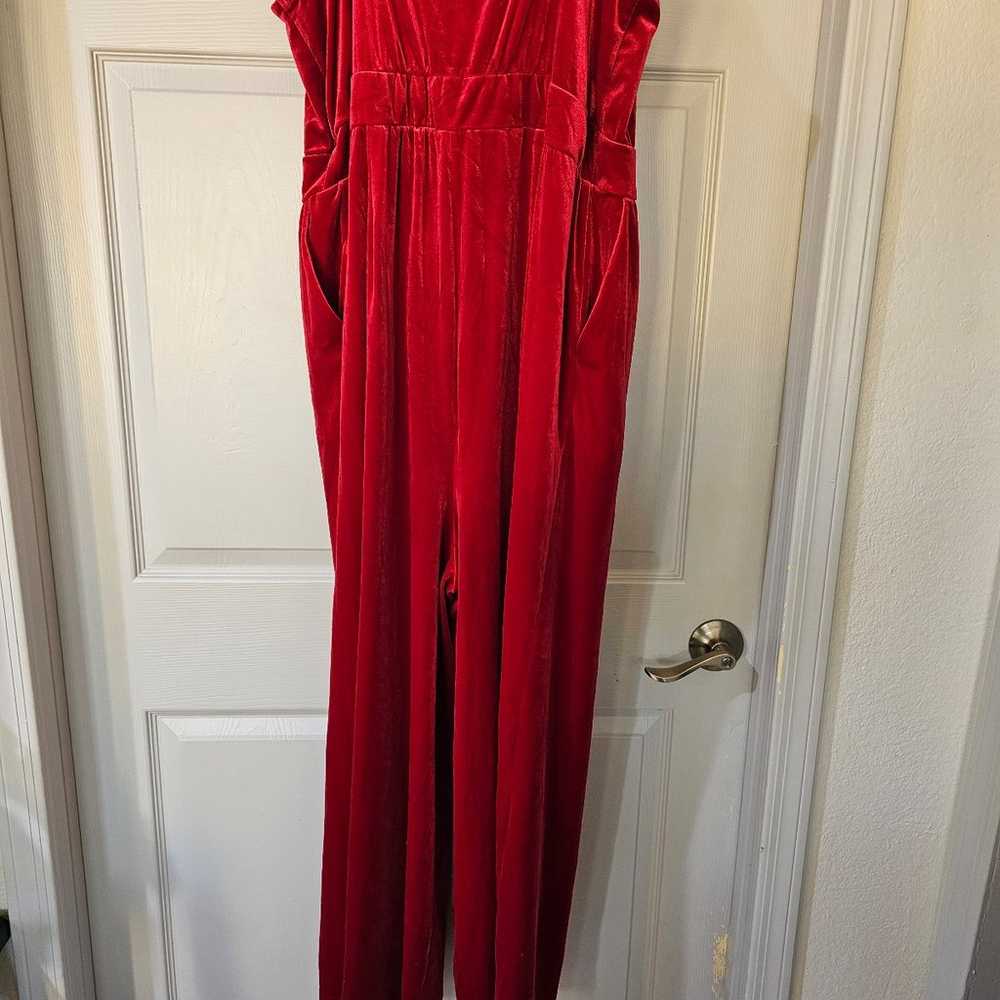 Torrid Velvet Wide Leg Jumpsuit 2X - image 4