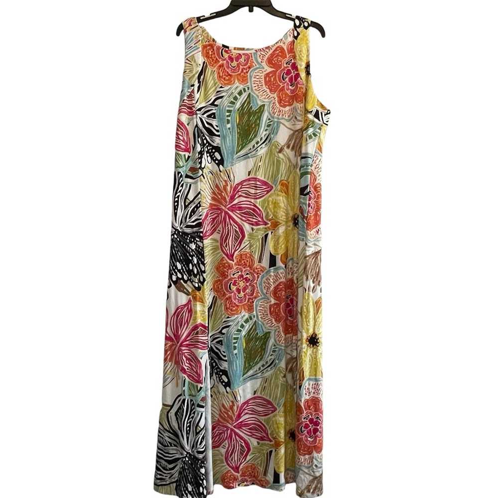 Chico’s 4 US 20/22 Sleeveless Maxi Dress Floral T… - image 1