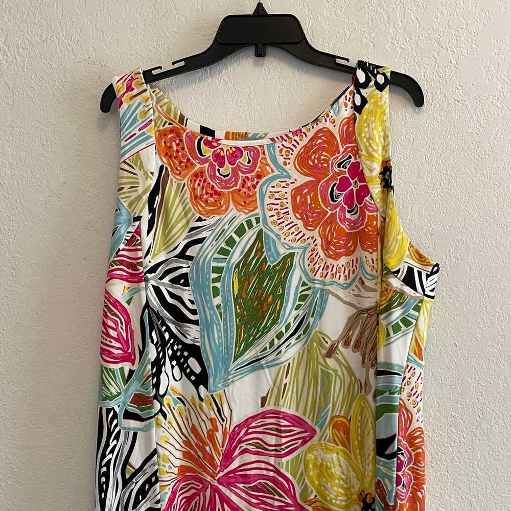 Chico’s 4 US 20/22 Sleeveless Maxi Dress Floral T… - image 2