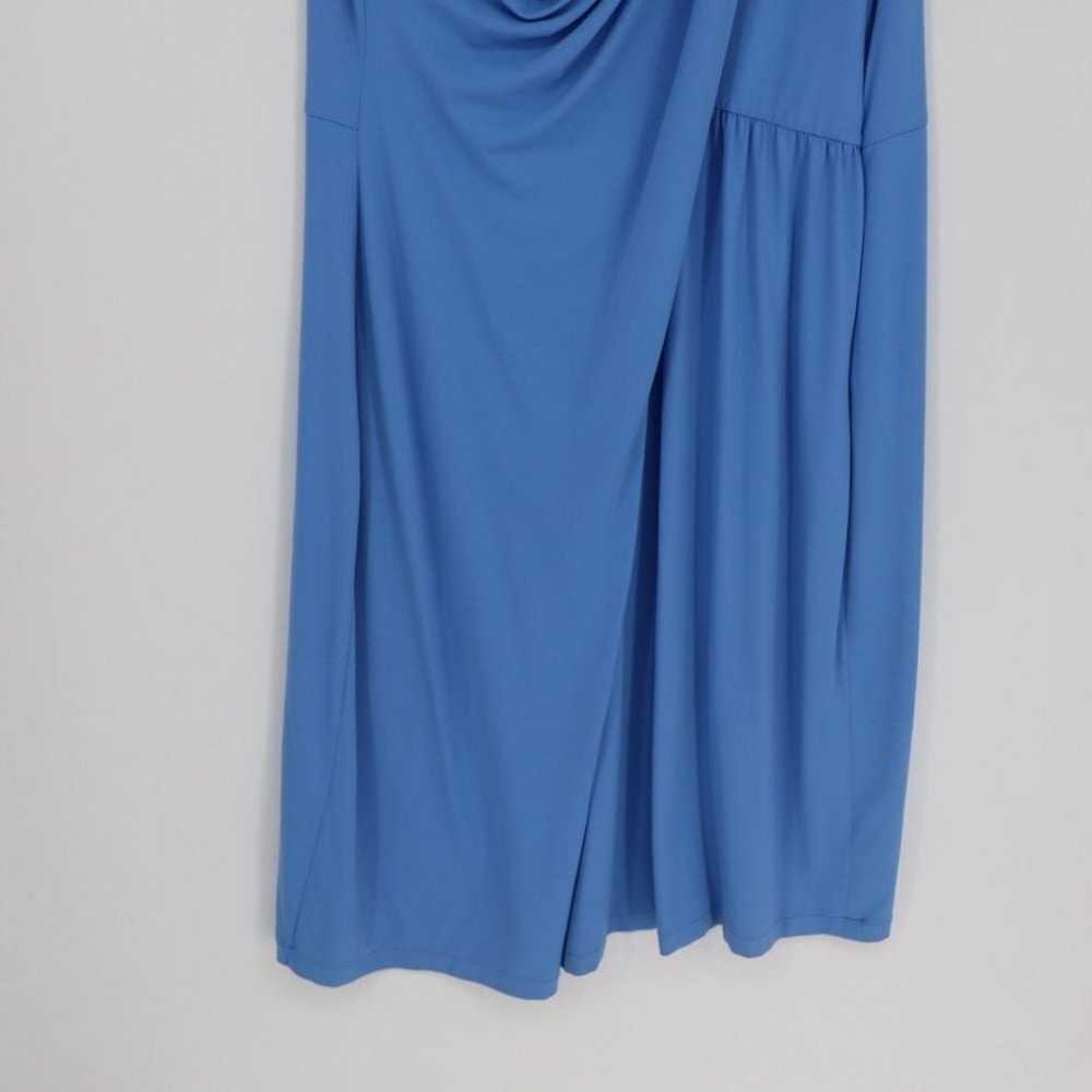 Talbots Women's Blue Faux Wrap Midi Dress Size 2X… - image 3