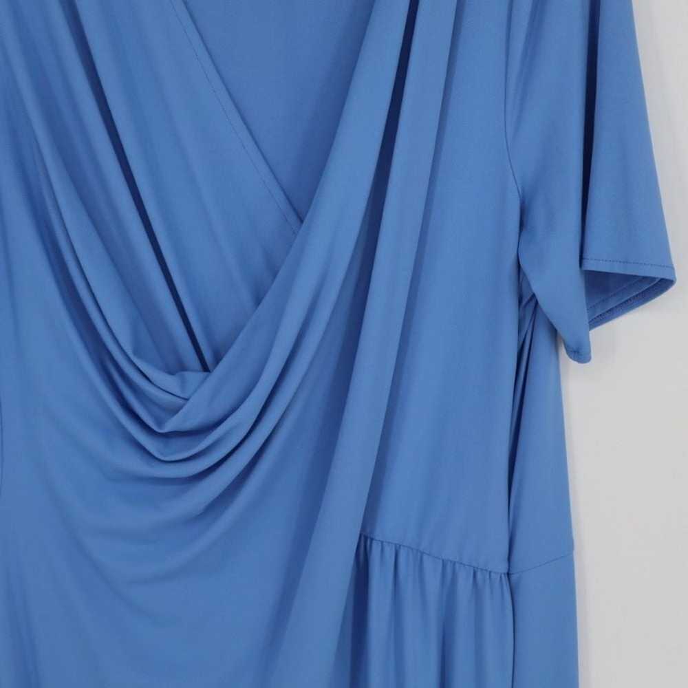 Talbots Women's Blue Faux Wrap Midi Dress Size 2X… - image 6