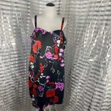 Lane Bryant Black Floral Cocktail Dress