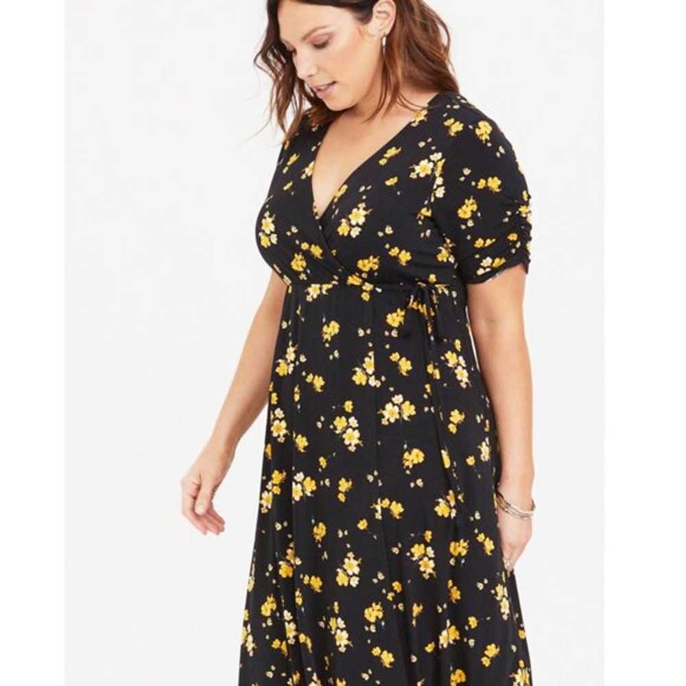 Torrid 2 Sunny Bloom Midi Studio Knit Wrap Dress … - image 6