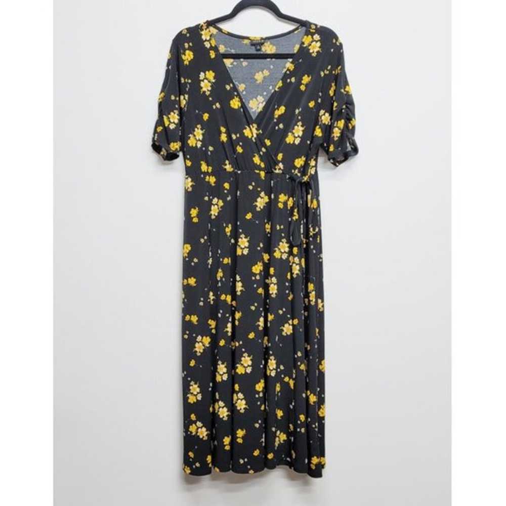 Torrid 2 Sunny Bloom Midi Studio Knit Wrap Dress … - image 8