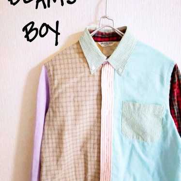 D221731 BEAMS BOY Checkered Panel Shirt - image 1