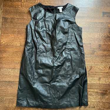 Jessica London size 22 black leather front dress