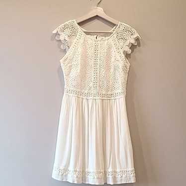 Hollister lace short dress ivory white small - image 1