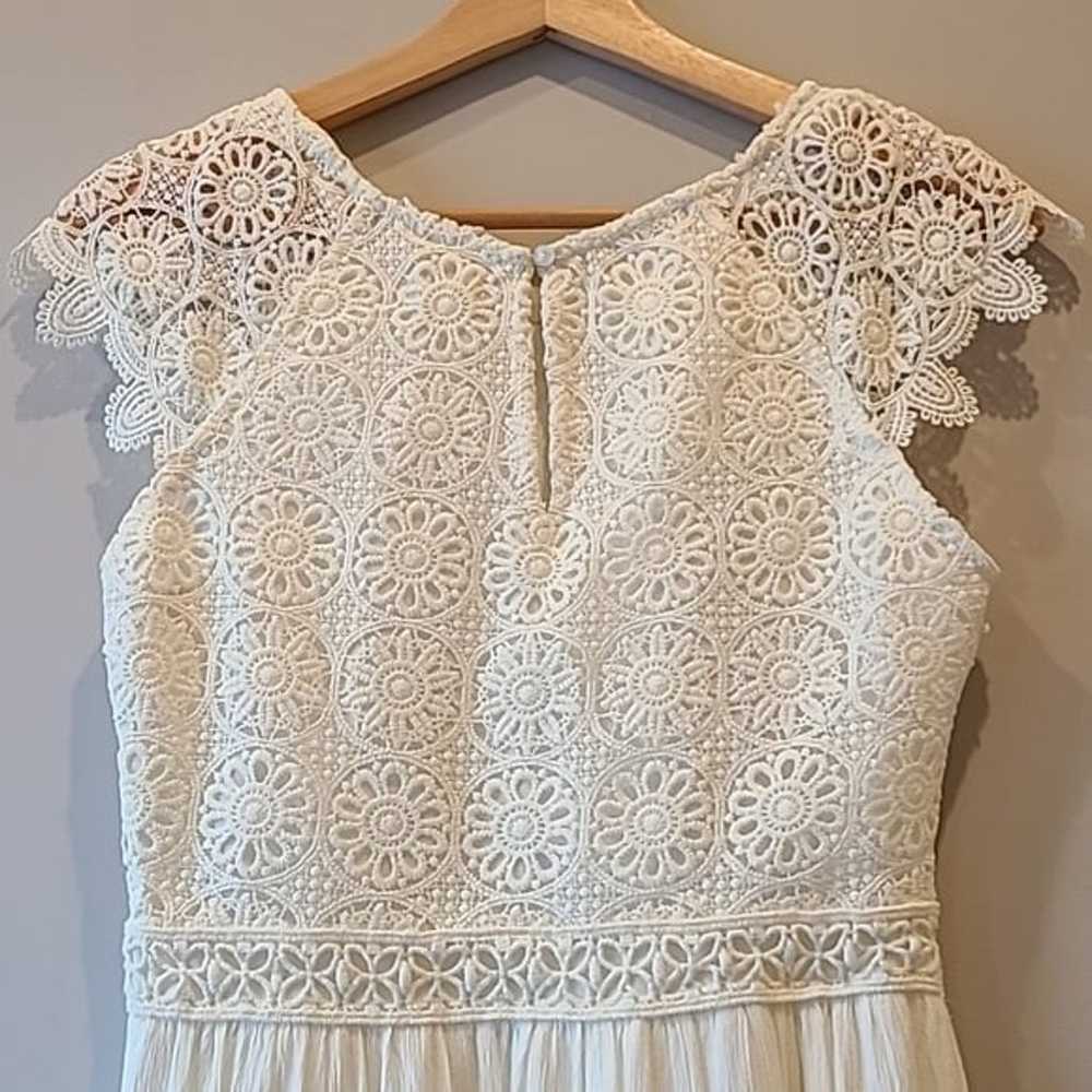 Hollister lace short dress ivory white small - image 4