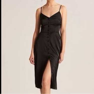 Abercrombie and Fitch satin black dress