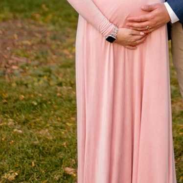 PINK blush maternity dress