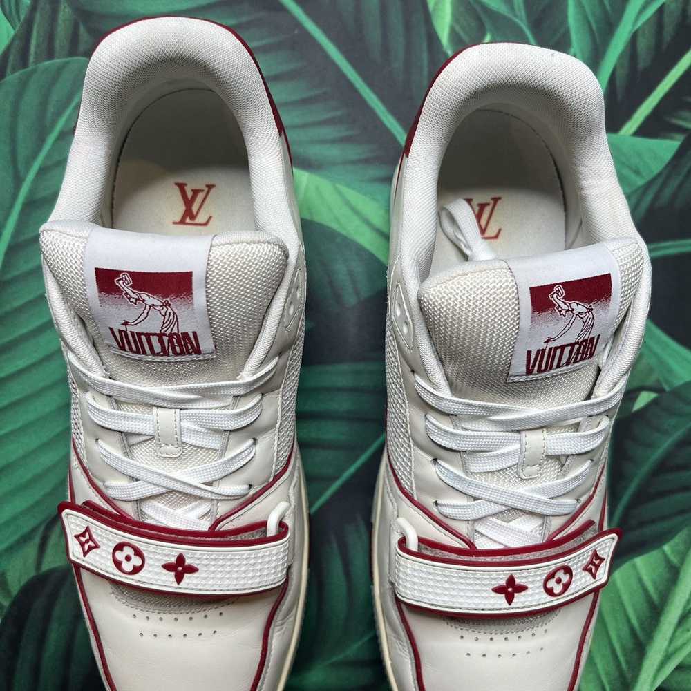 Louis Vuitton Trainer low ‘white red’ Sz- 10LV/12… - image 7