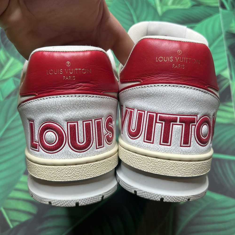 Louis Vuitton Trainer low ‘white red’ Sz- 10LV/12… - image 9