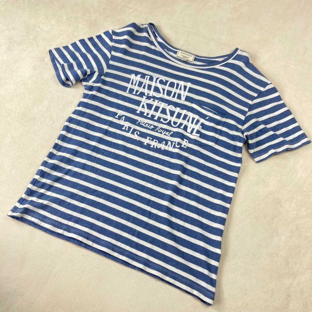 Excellent Condition Maison Kitsune Border T-shirt… - image 1