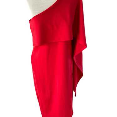 Red One Shoulder Cocktail Dress