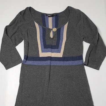 Prana Medium Gray Half Sleeve Dress