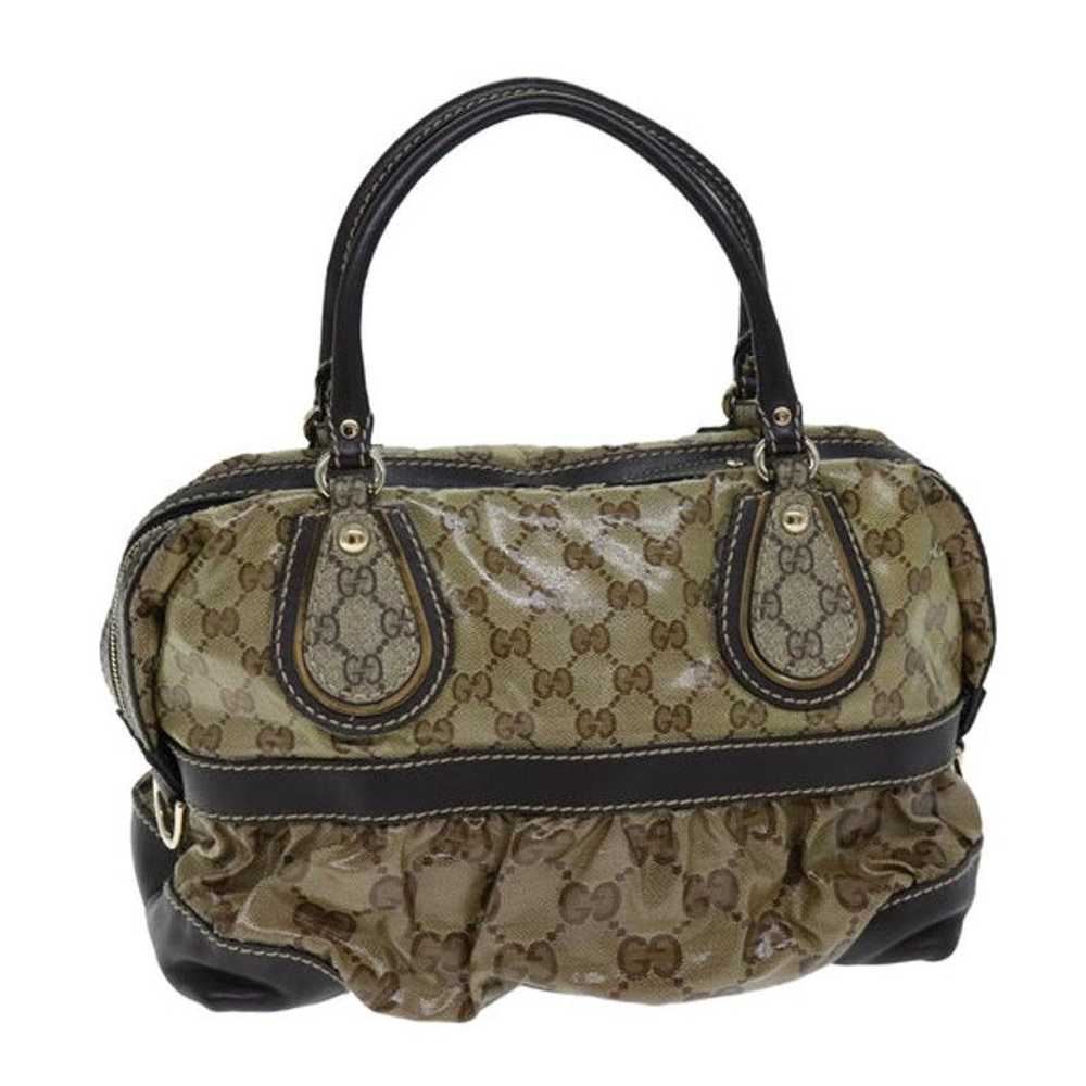 Gucci GUCCI GG Crystal Hand Bag Beige 223962 - image 1