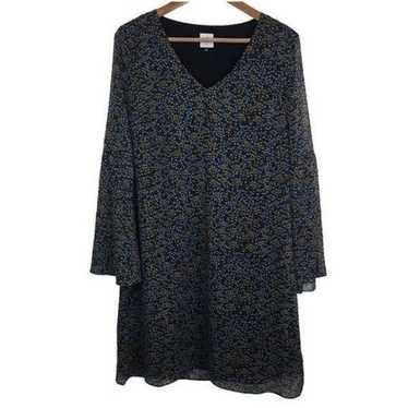 Cabi Floral Poise Dress Bell Sleeve Size Medium