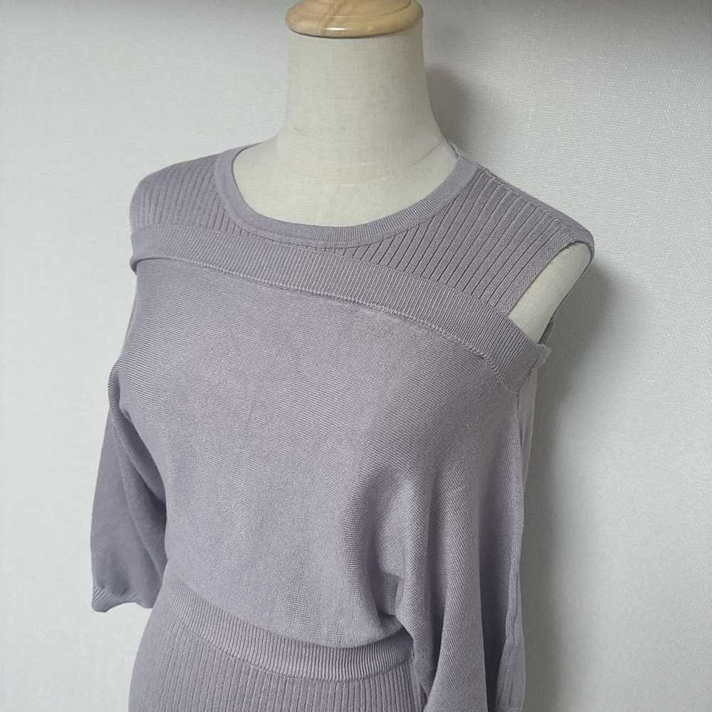 Tocco Closet - Layered-style Open Shoulder Knit O… - image 3