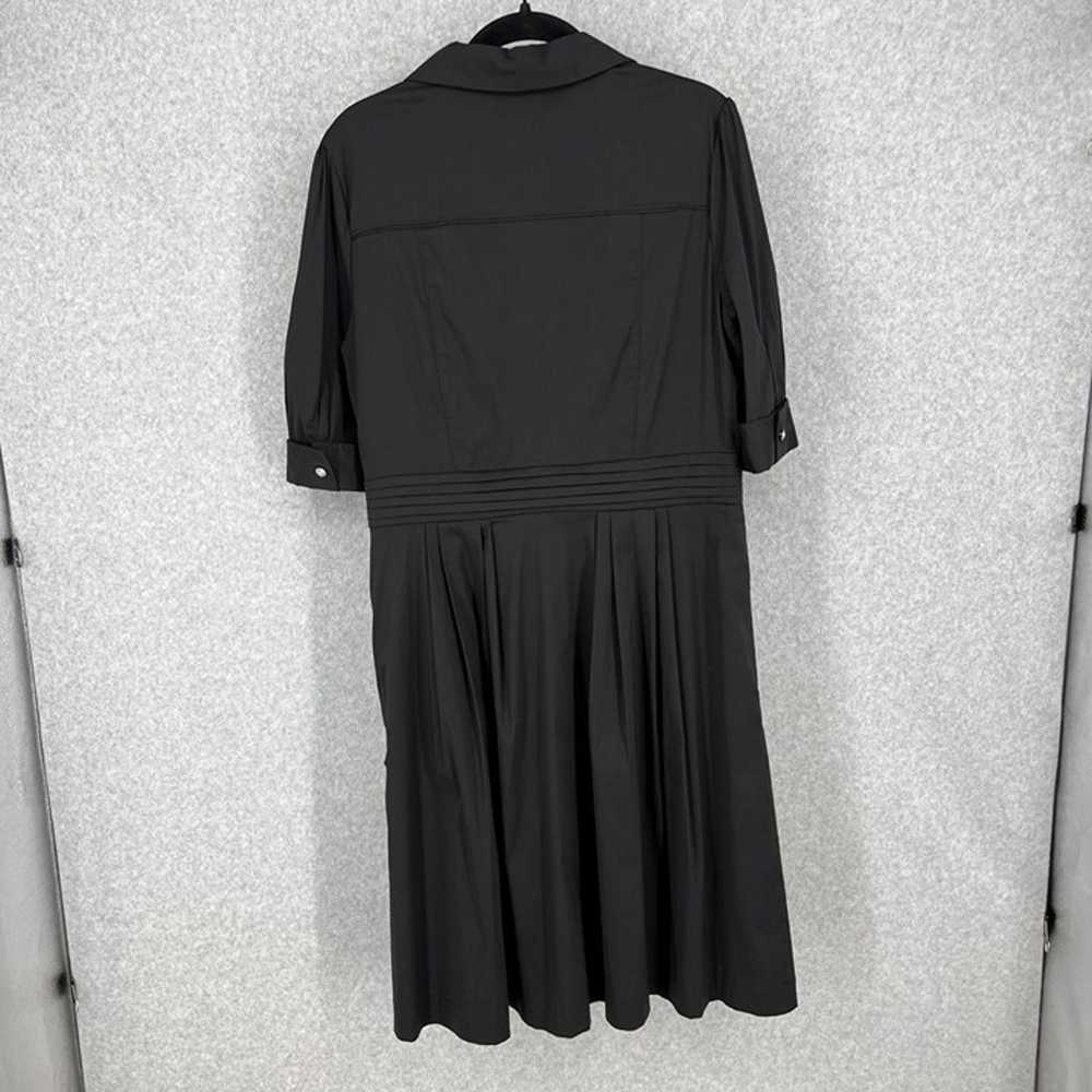 WHBM Faux Wrap Midi Fit Flare Dress Size 12 Black… - image 7