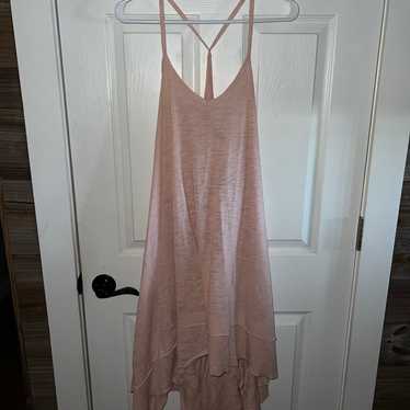 Free People Layered Racerback Dress in Blush Pink