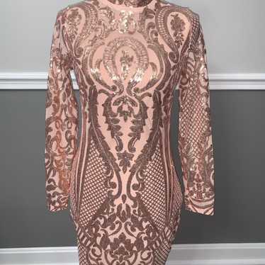 Rose Gold Sequin Dress