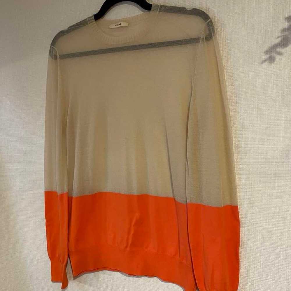 CELINE Vintage Logo Phoebe Philo Period Sheer Shi… - image 2