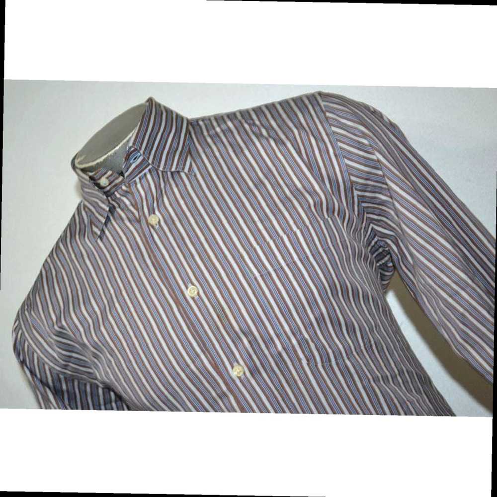 Peter Millar Brown and Blue Striped Medium Size M… - image 4