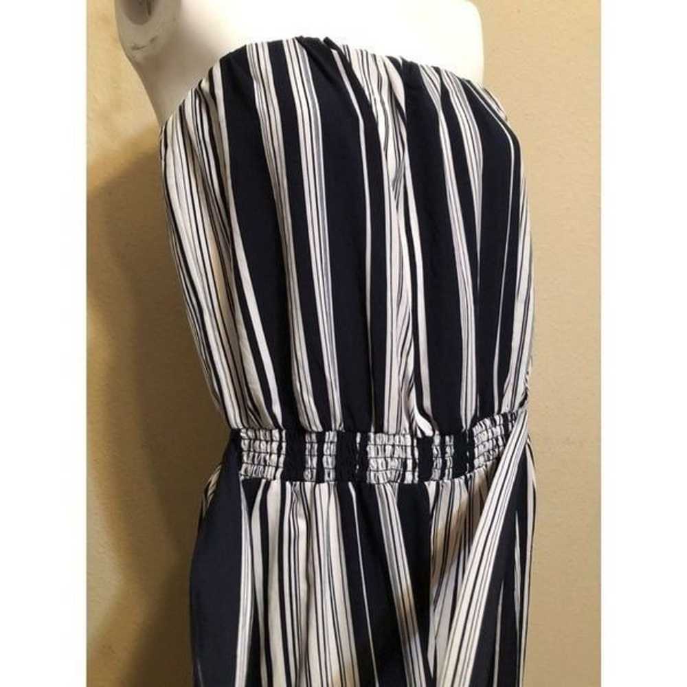 Socialite Stripe Strapless Jumpsuit Sz L - image 4