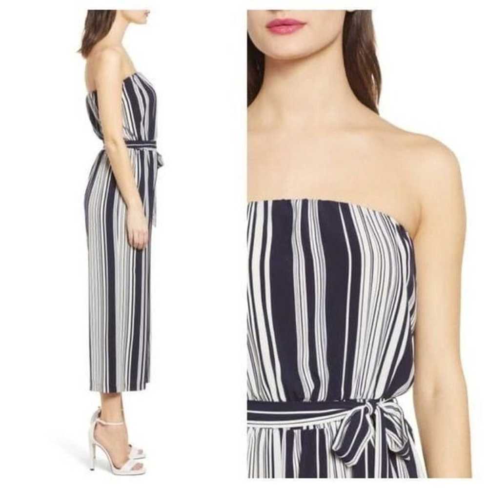 Socialite Stripe Strapless Jumpsuit Sz L - image 5