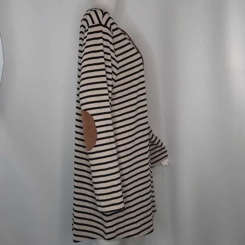 Umgee Tan & Black Stripe Tassel Front Tie Dress - image 4