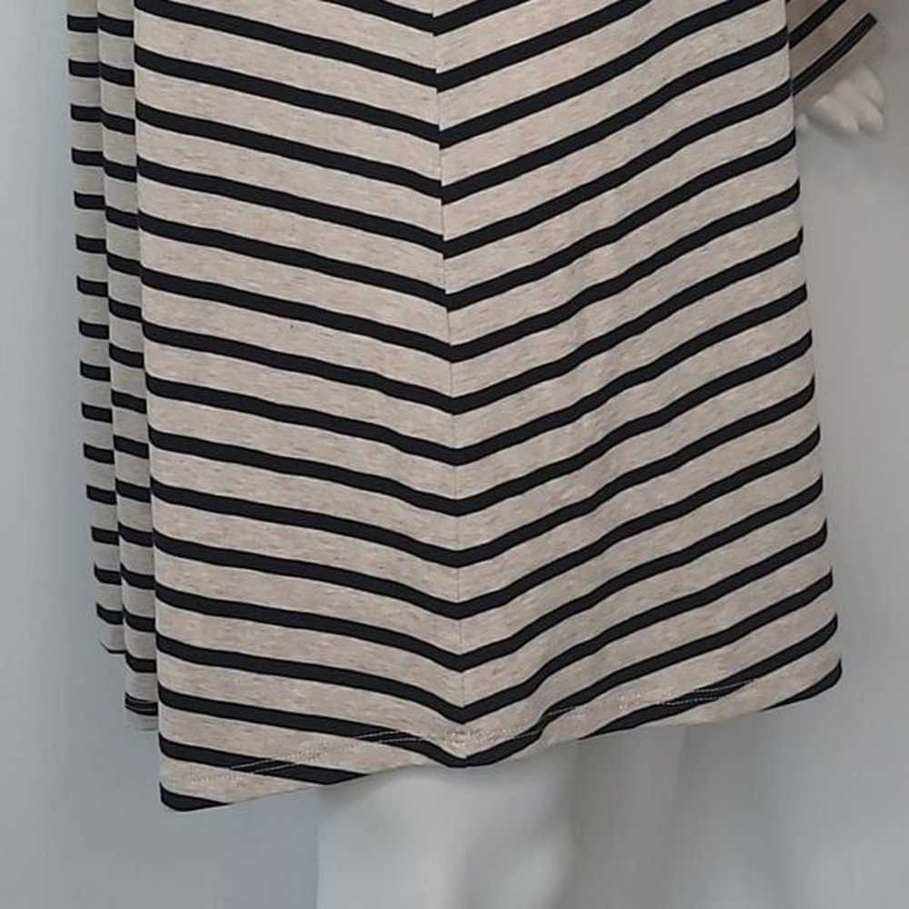 Umgee Tan & Black Stripe Tassel Front Tie Dress - image 7