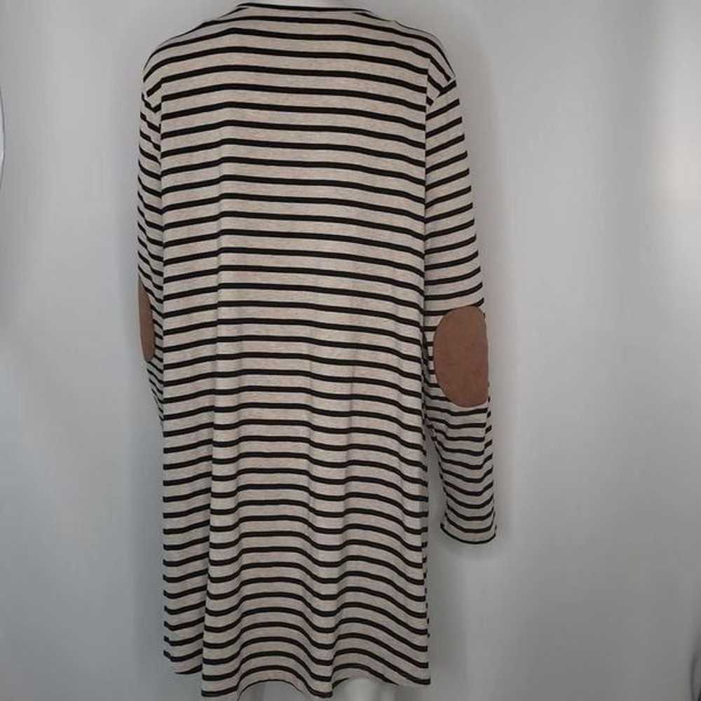 Umgee Tan & Black Stripe Tassel Front Tie Dress - image 8